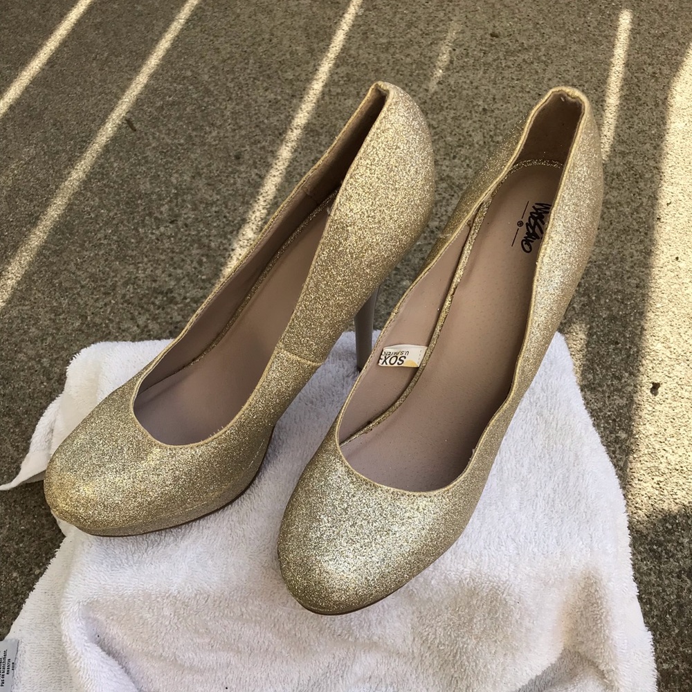 Gold High Heels